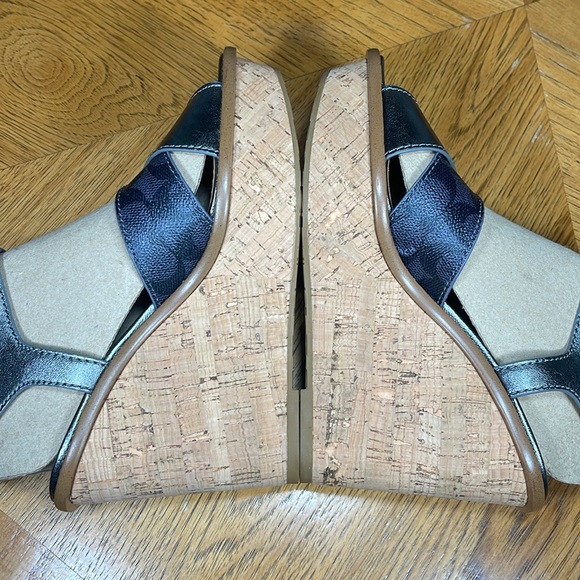 COACH CROSS BAND HIGH WEDGE SANDAL - Picture 10 of 16